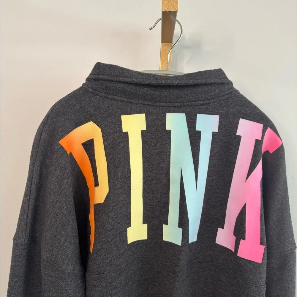 PINK Victoria's Secret Charcoal Zip-Up - Picture 5 of 5